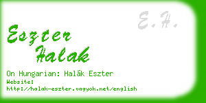 eszter halak business card